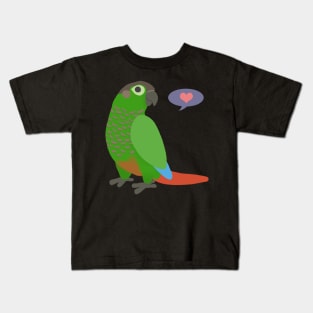 Green Cheek Conure Kids T-Shirt